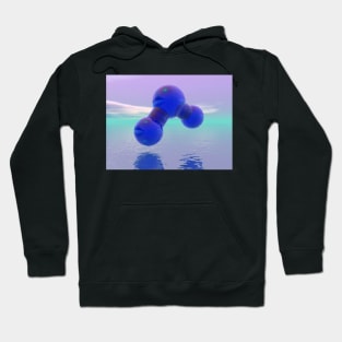 Royal Blue Water Molecule Hoodie